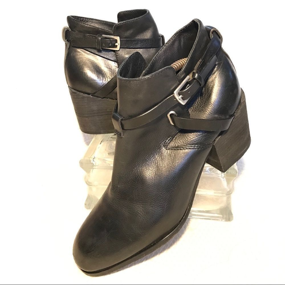 Belle black ankle boots